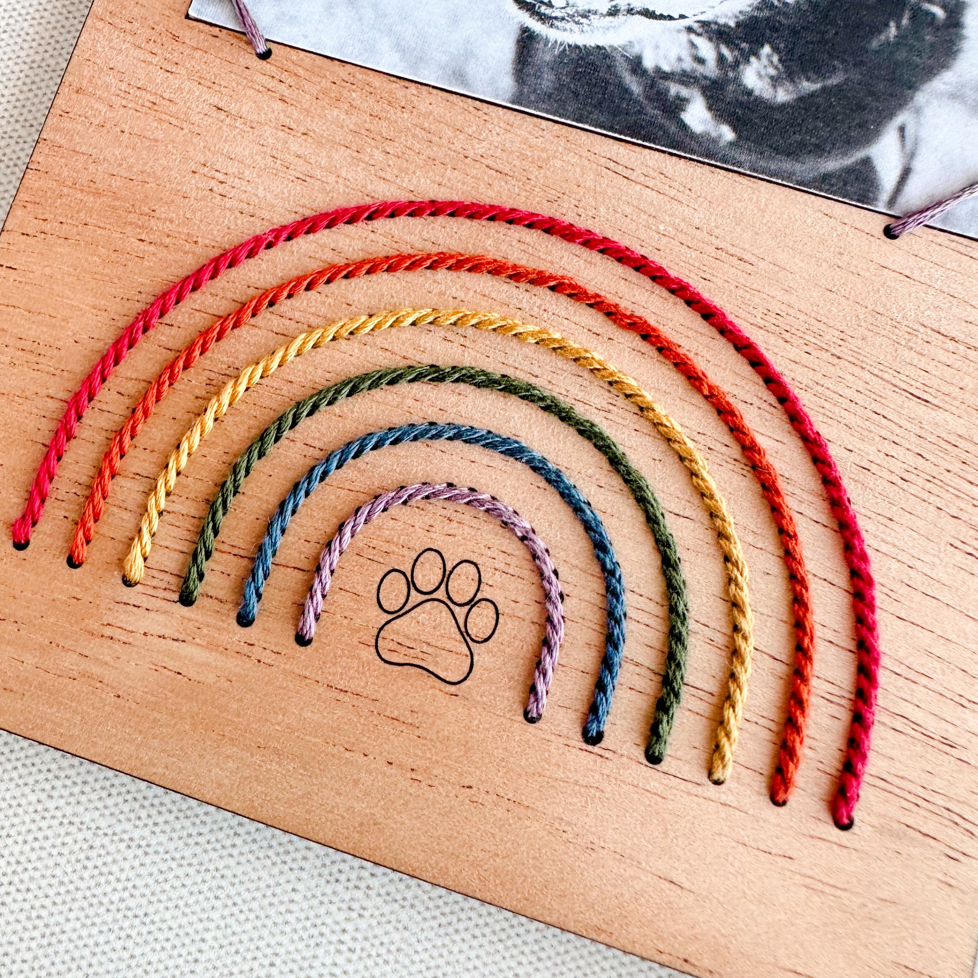 Over the Rainbow Embroidered Instant Photo Frame