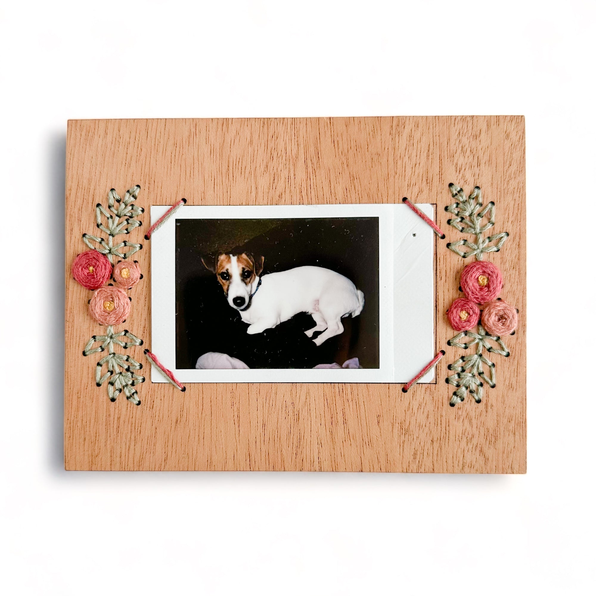 Roses Embroidered Instant Photo Frame