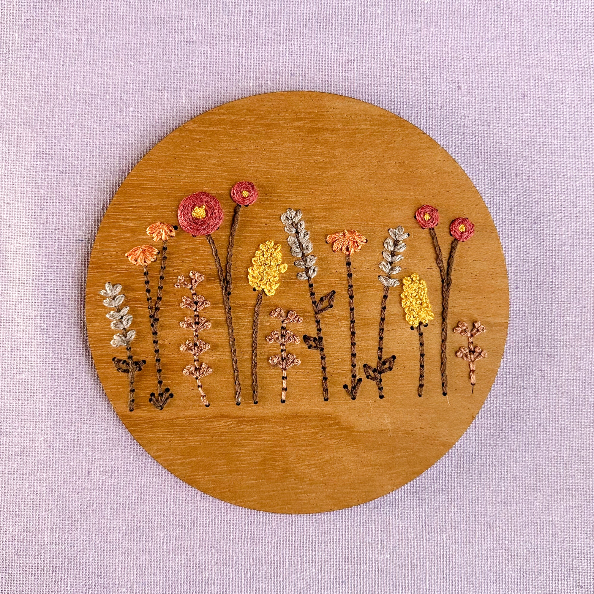 Warm Floral Embroidery Kit