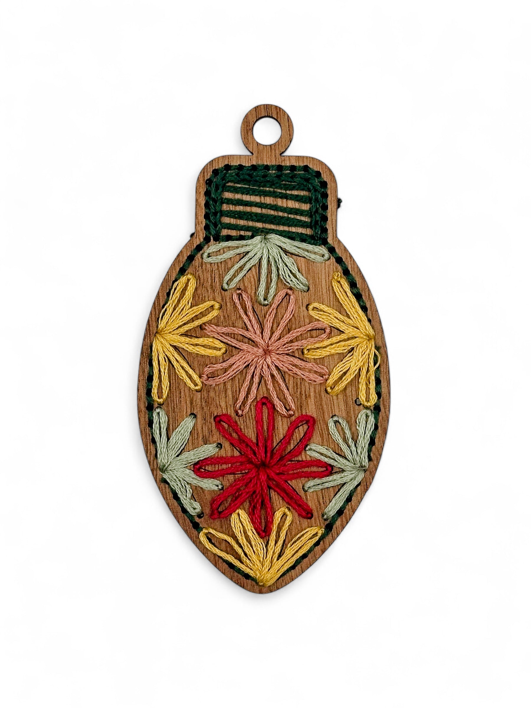 Dazzled Holiday Light Wooden Embroidery Kit