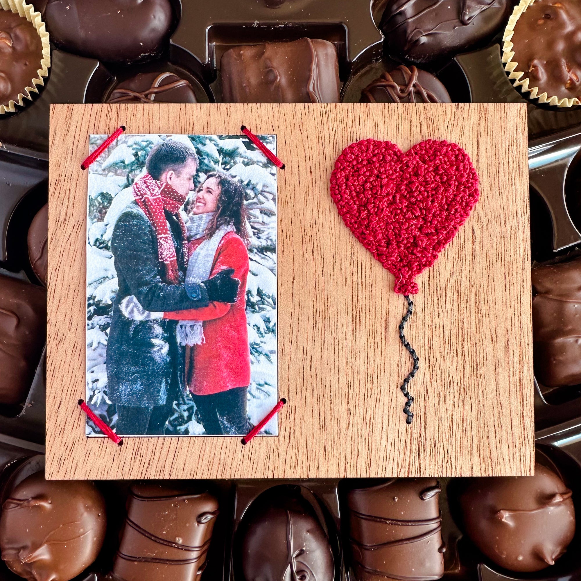 Heart Balloon Embroidered Instant Photo Frame