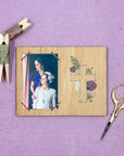 Faithful Floral Swag Cross Instant Photo Frame
