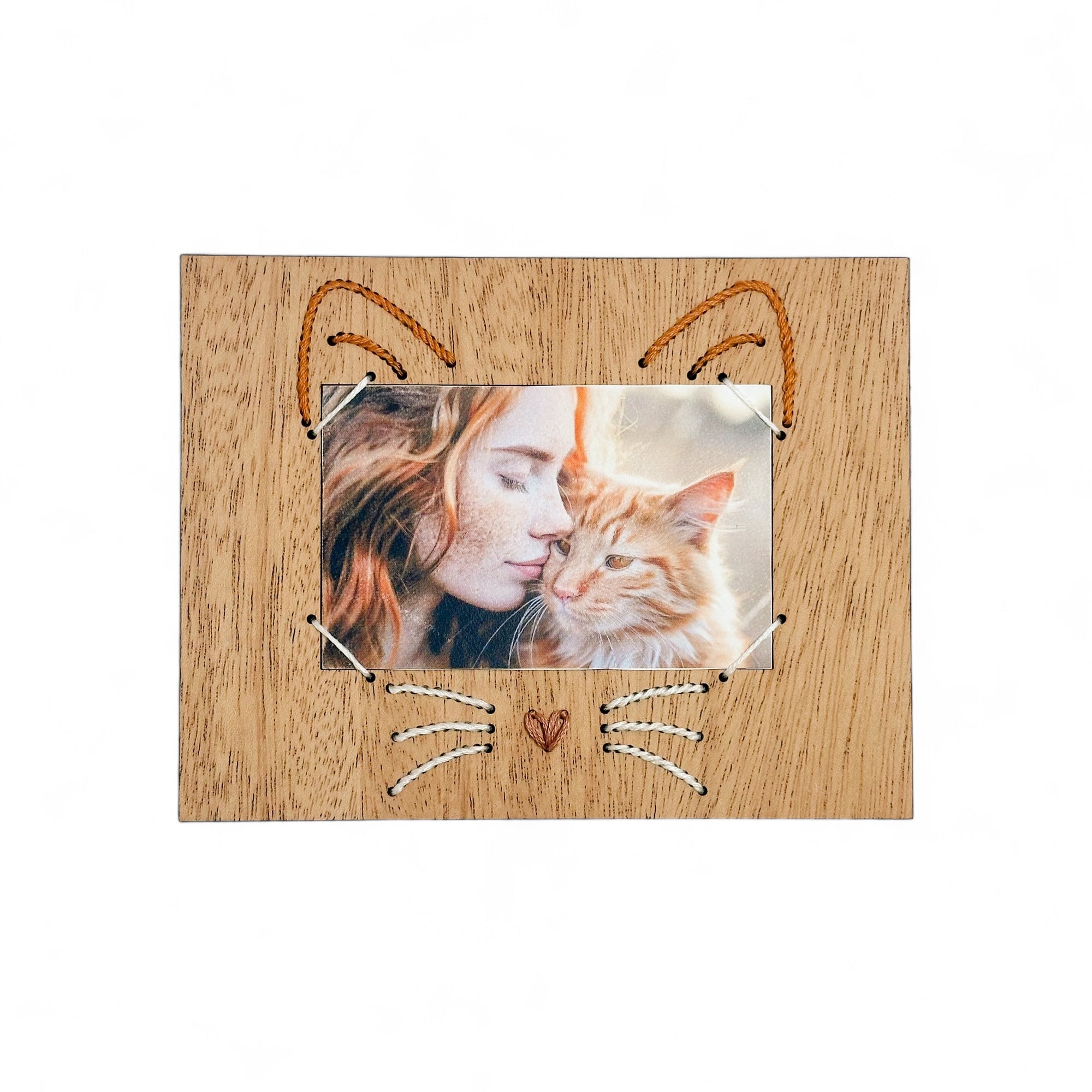Pretty Kitty Embroidered Instant Photo Frame