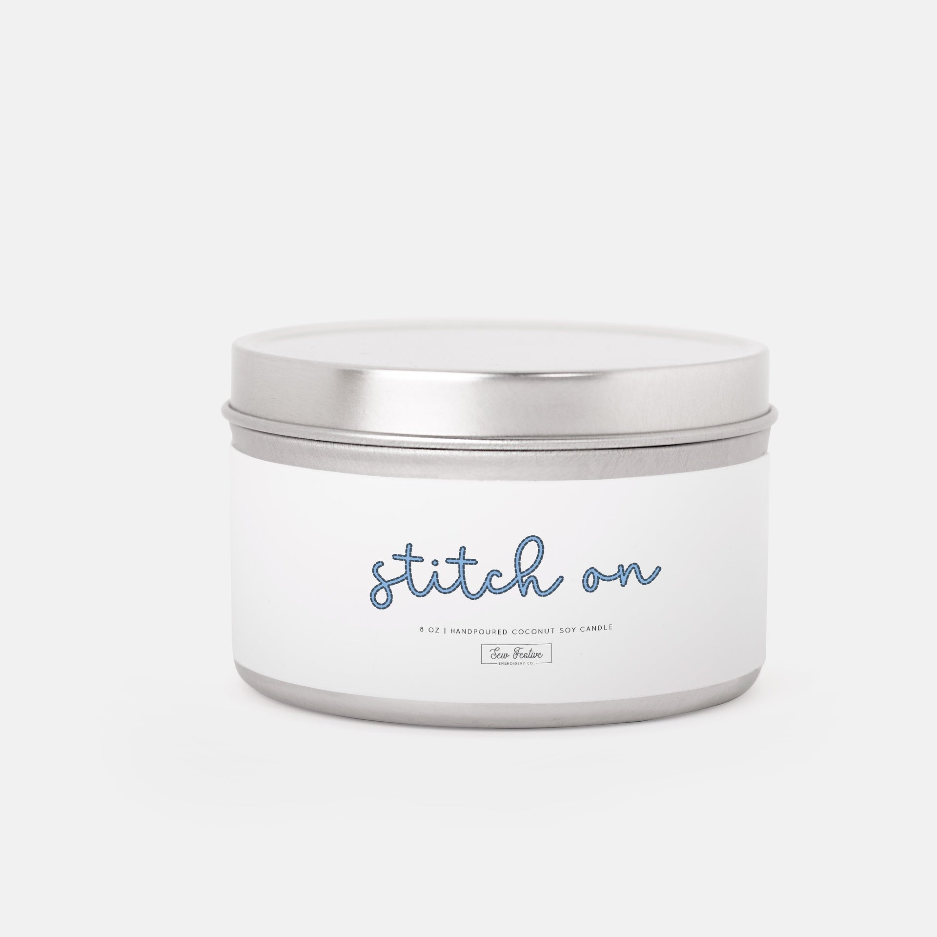 Stitch On Candle Tin 8oz Classic Collection