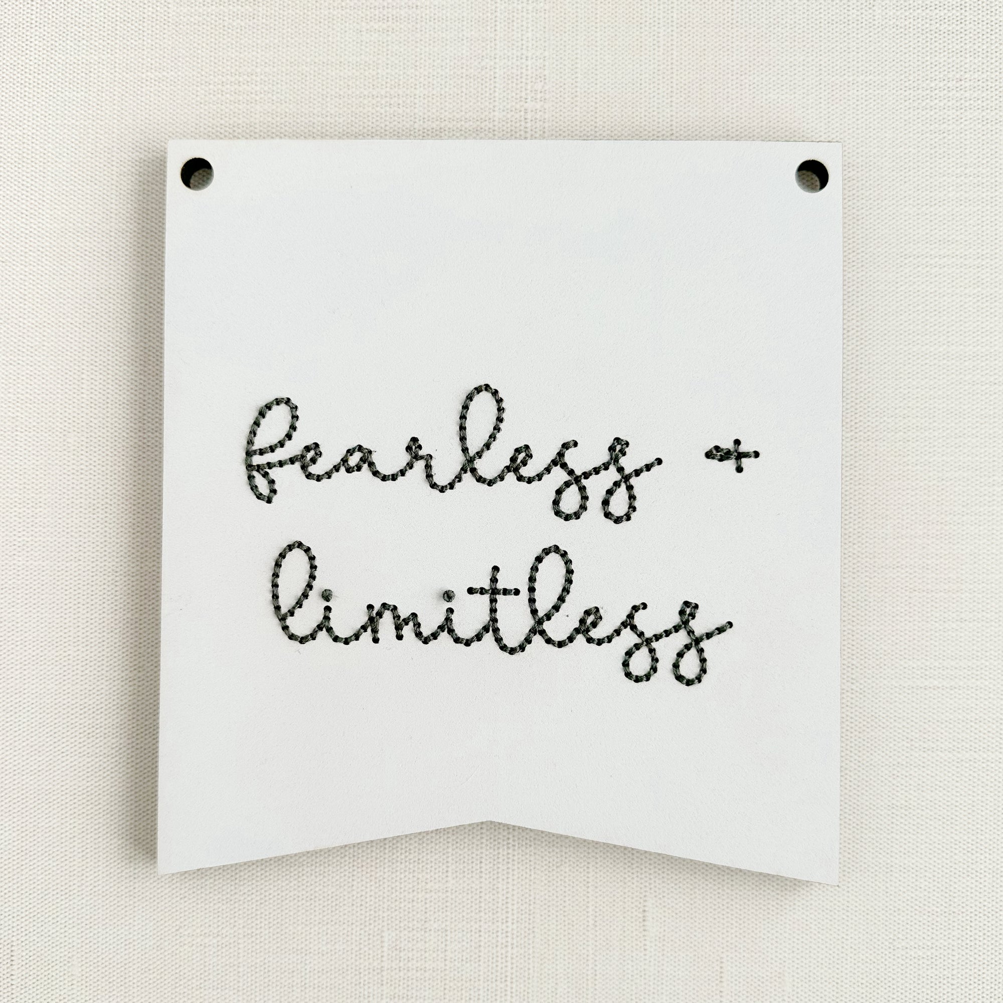 Fearless + Limitless | Inspirational Embroidery Design