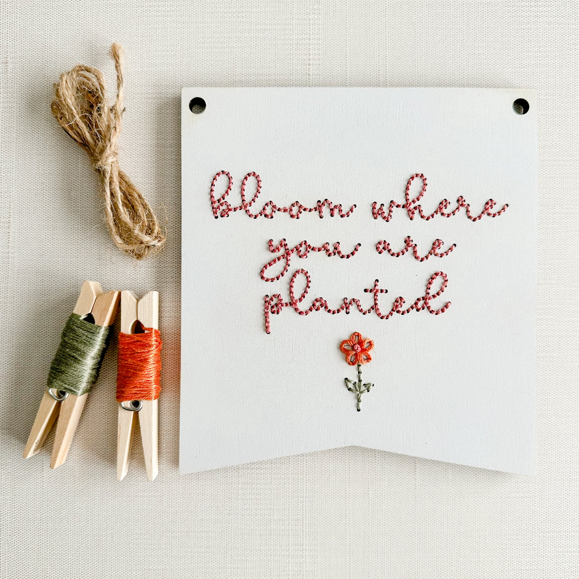 Bloom Where You Are Planted | Inspirational Embroidery Design