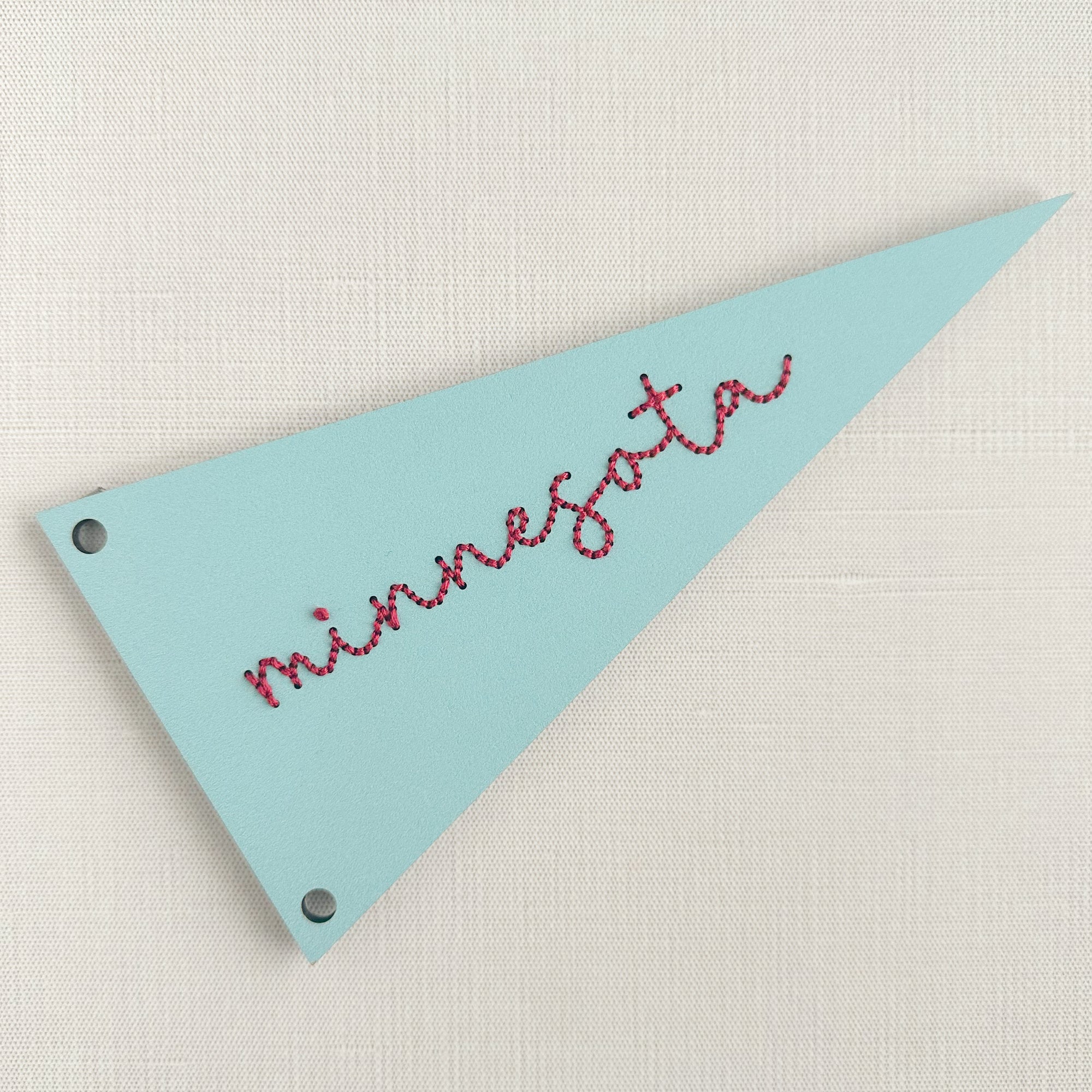 Retro Baseball Pennant Embroidery Kit