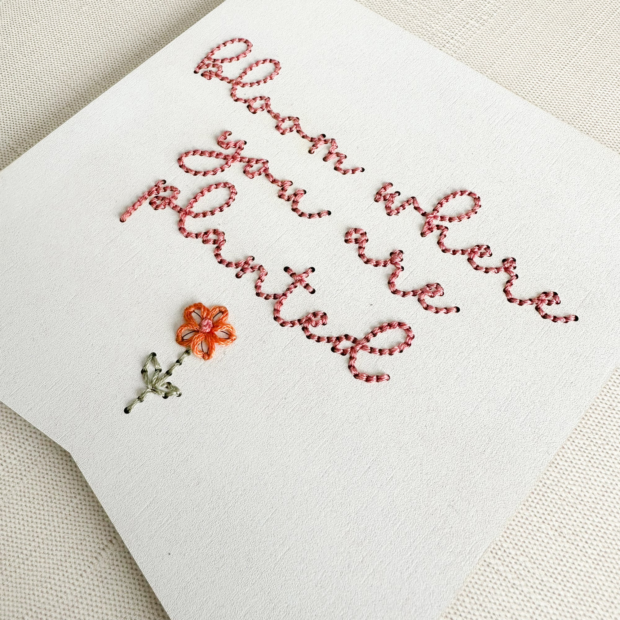 Bloom Where You Are Planted | Inspirational Embroidery Design