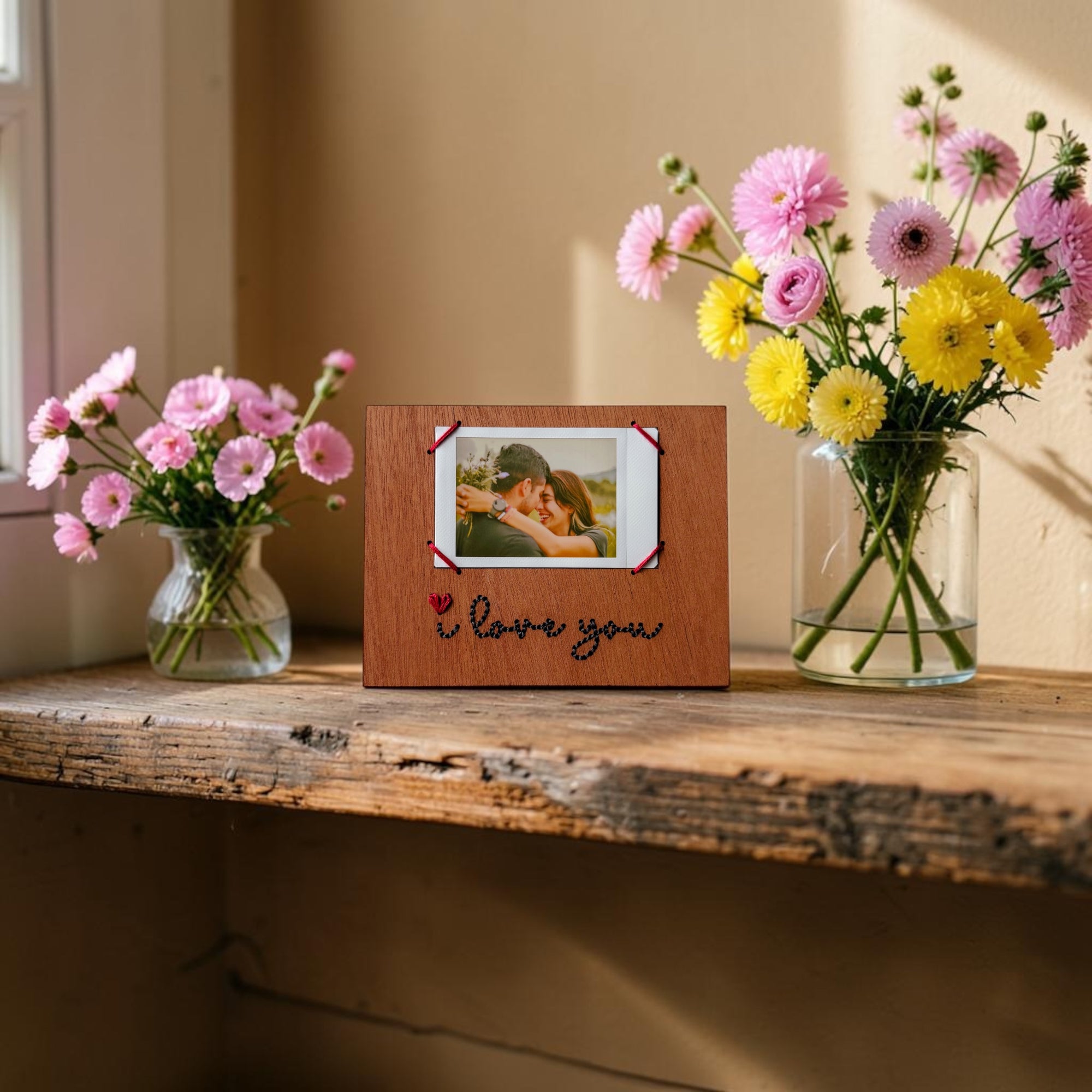 I Love You Embroidered Instant Photo Frame