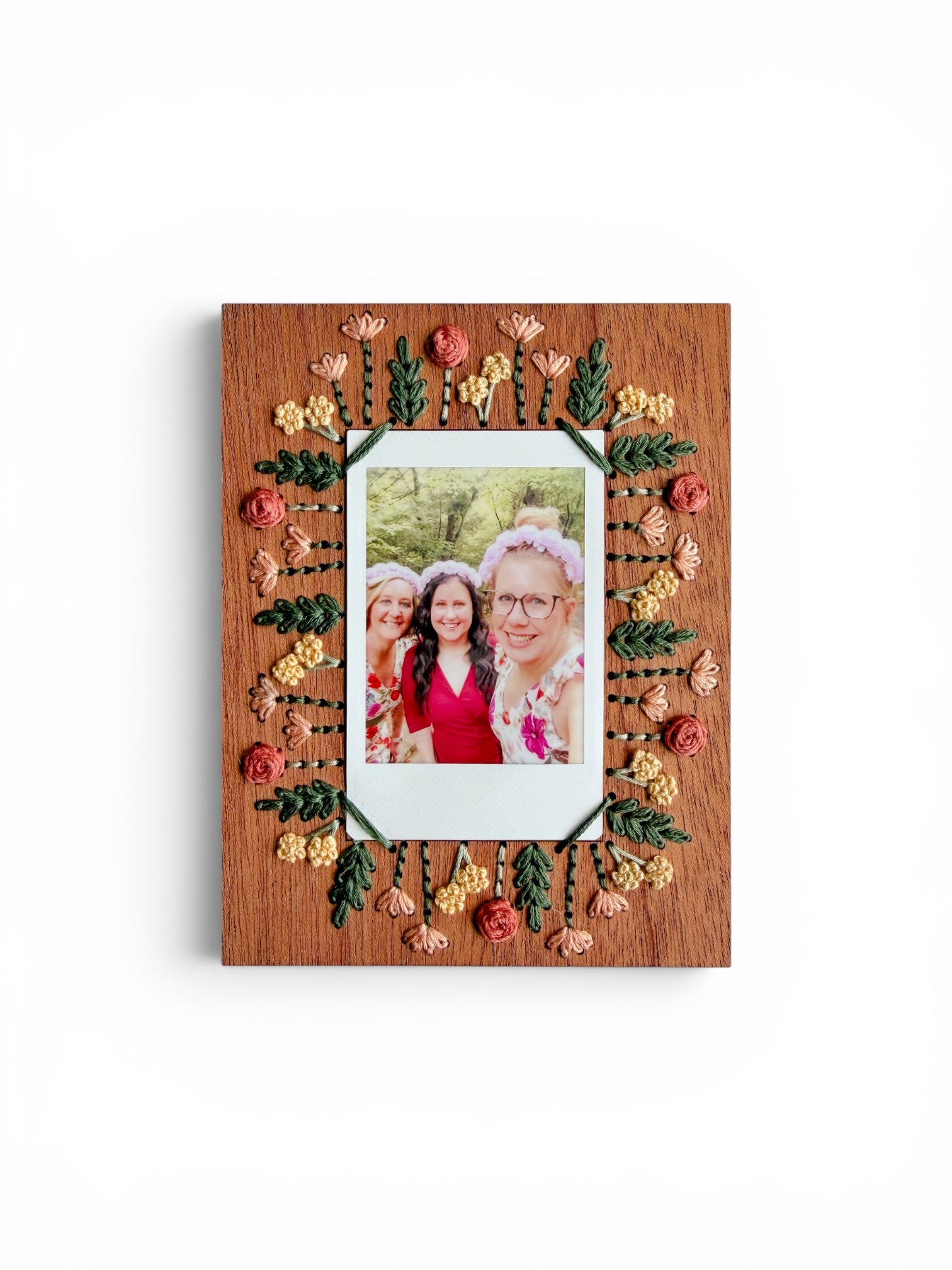 Flower Crown Embroidered Instant Photo Frame