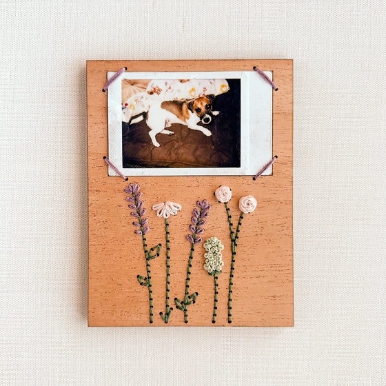 Portrait Wildflower Embroidered Instant Photo Frame