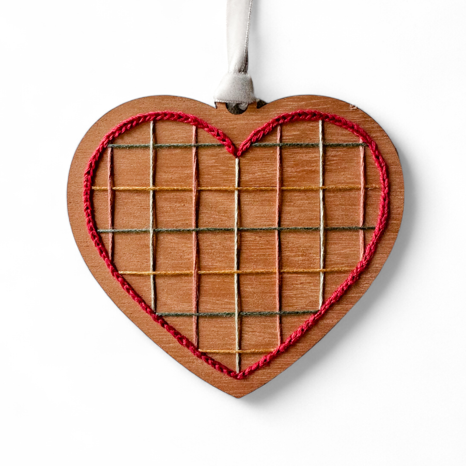 Plaid Heart Christmas Ornament Kit