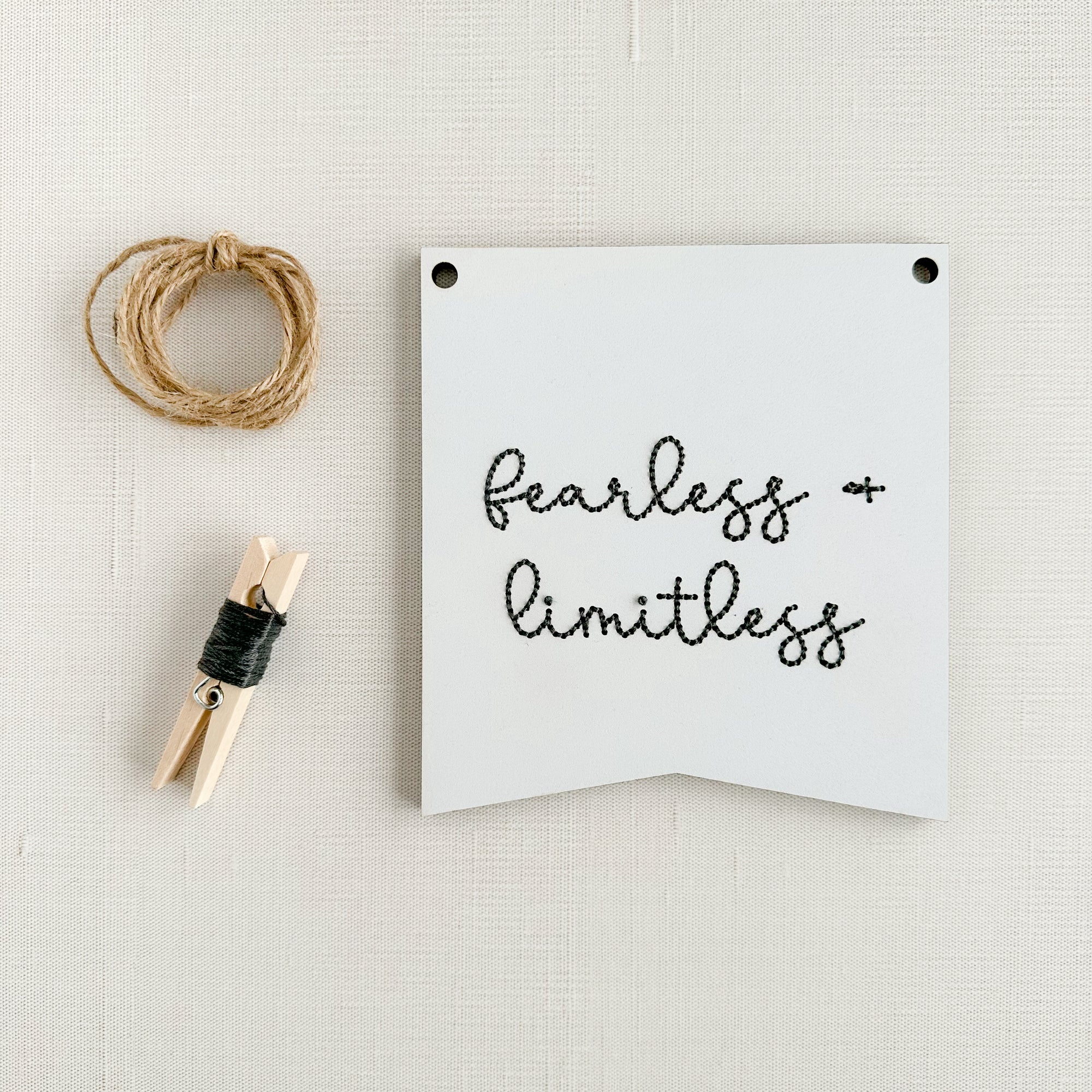 Fearless + Limitless | Inspirational Embroidery Design